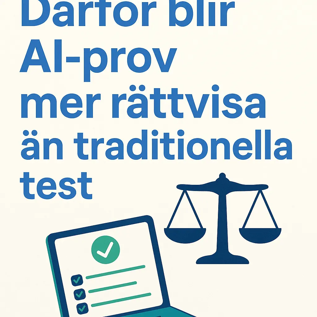 Därför blir AI-prov mer rättvisa än traditionella test