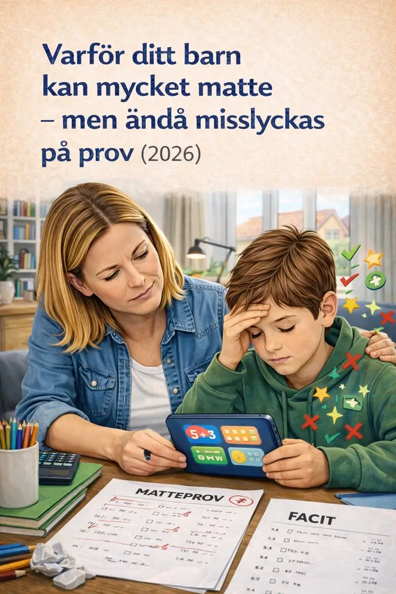 Varför ditt barn kan mycket matte – men ändå misslyckas på prov (2026)