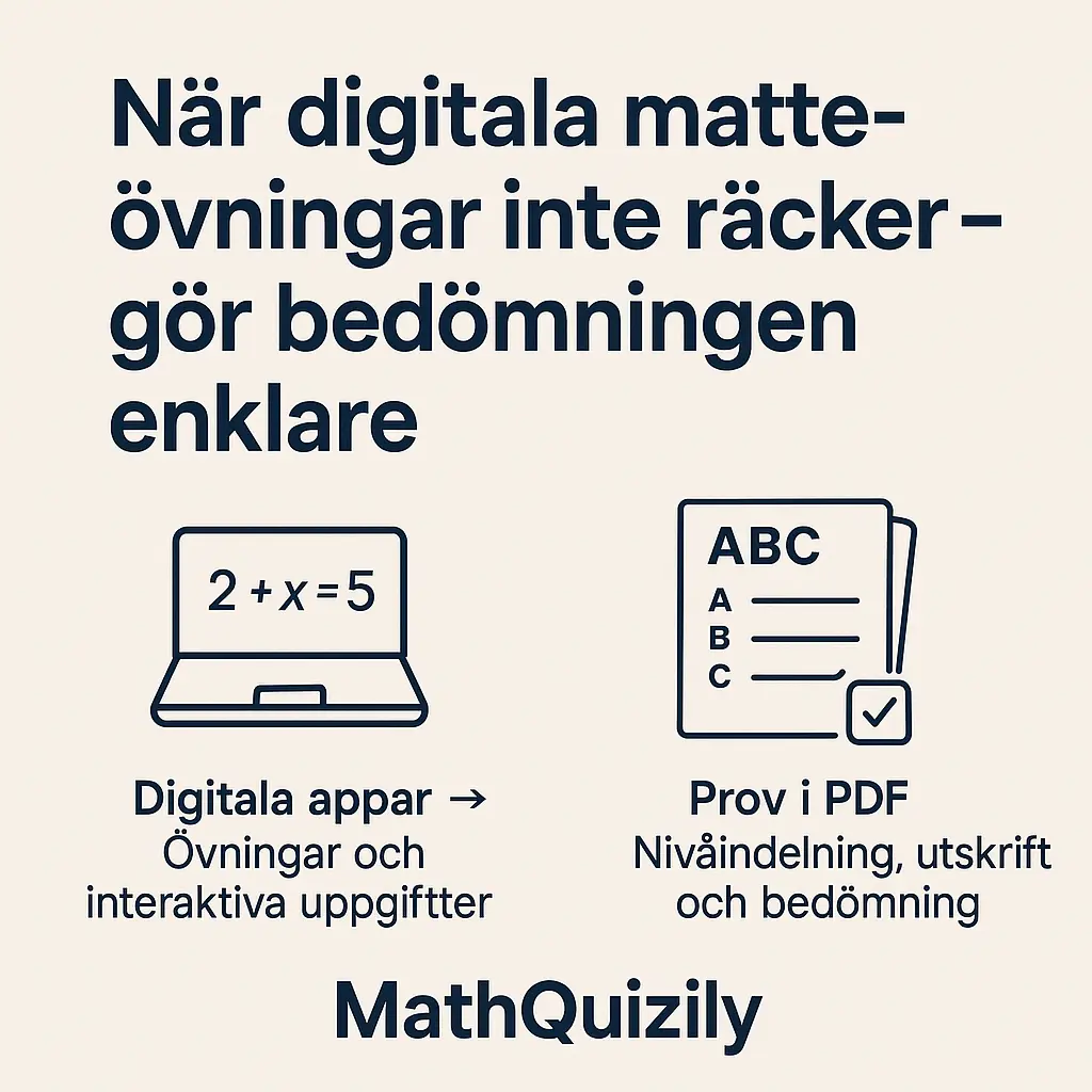 När digitala matteövningar inte räcker – gör bedömningen enklare
