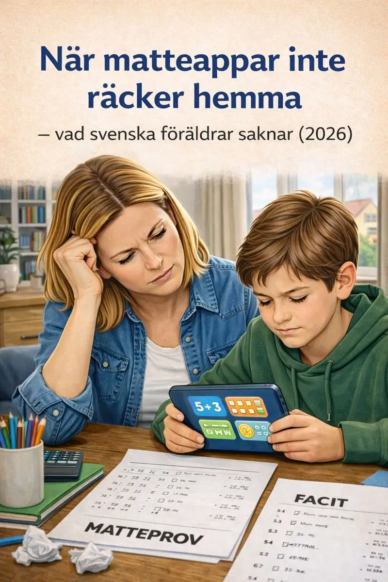 När matteappar inte räcker hemma – vad svenska föräldrar saknar (2026)