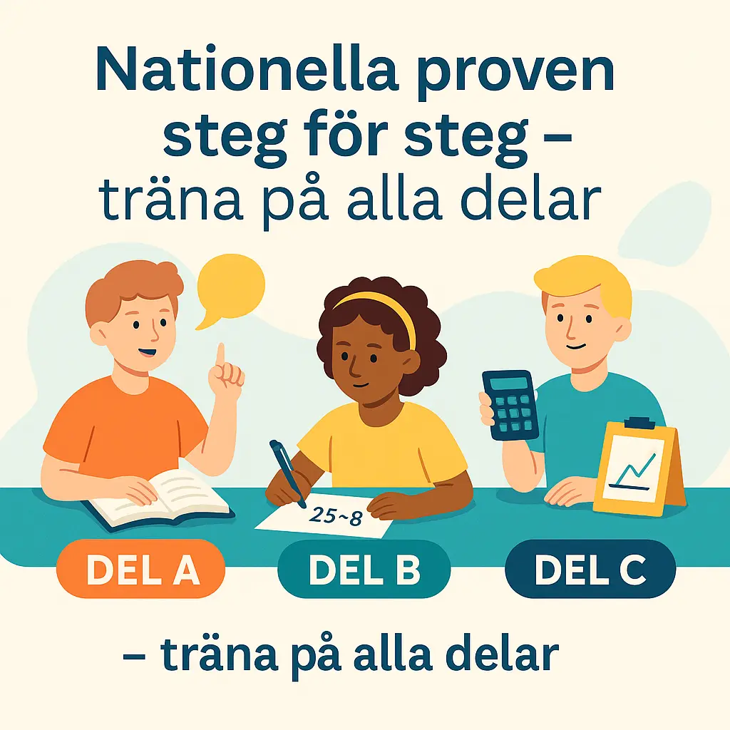 Nationella proven steg för steg – träna på alla delar