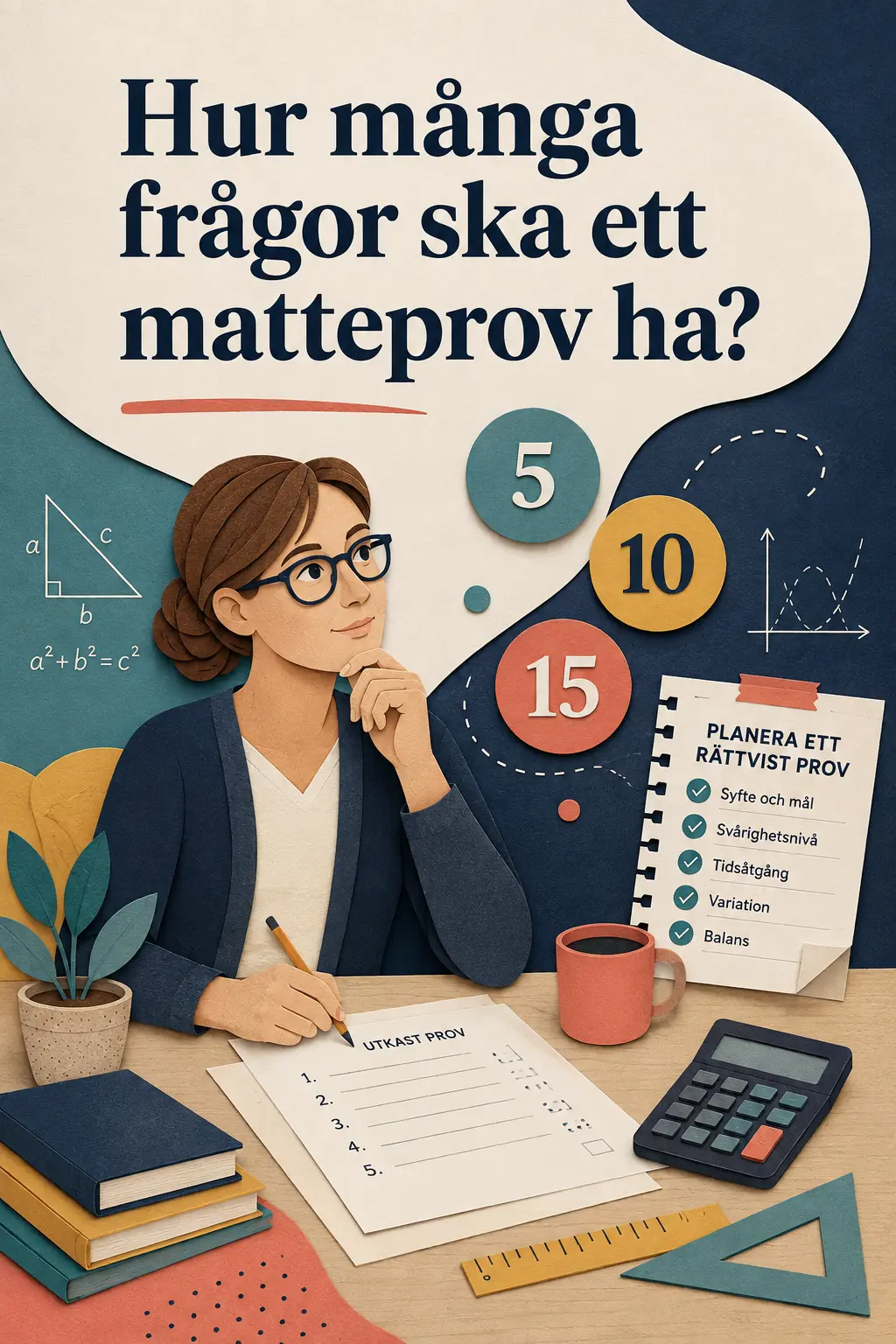 Hur många frågor ska ett matteprov ha?