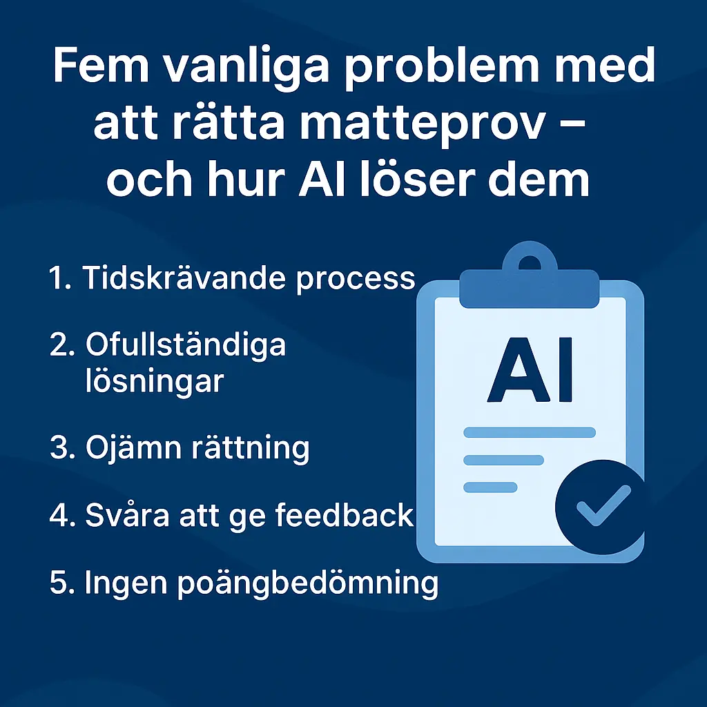 Fem vanliga problem med att rätta matteprov – och hur AI löser dem