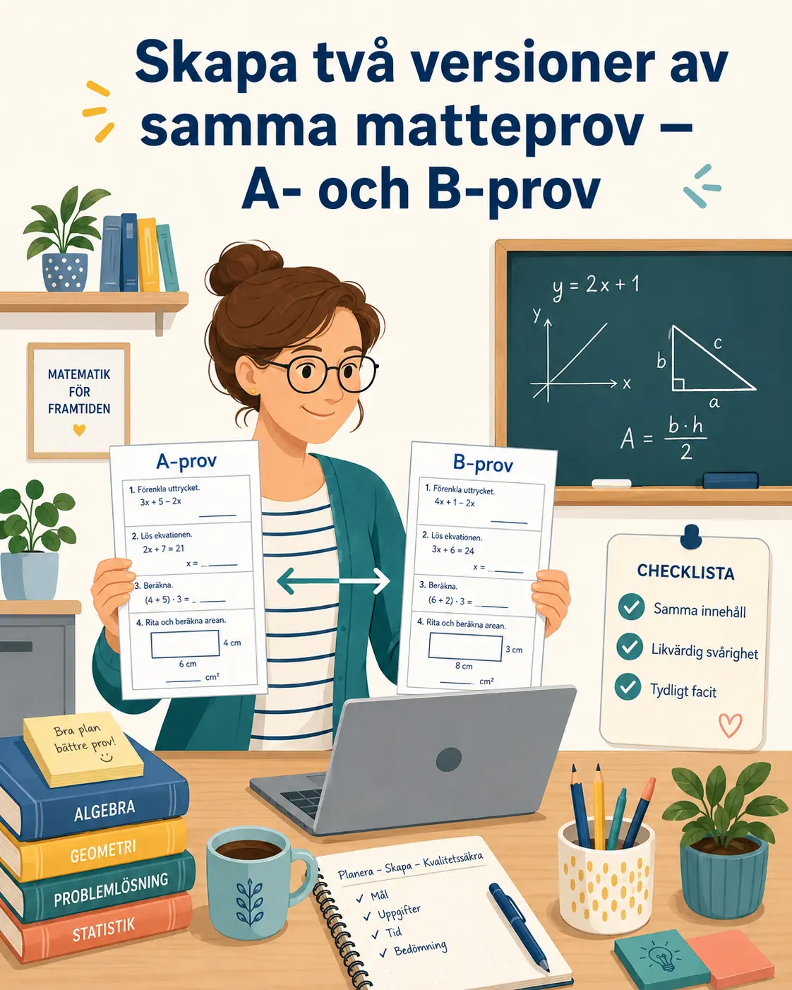 Skapa två versioner av samma matteprov – A- och B-prov