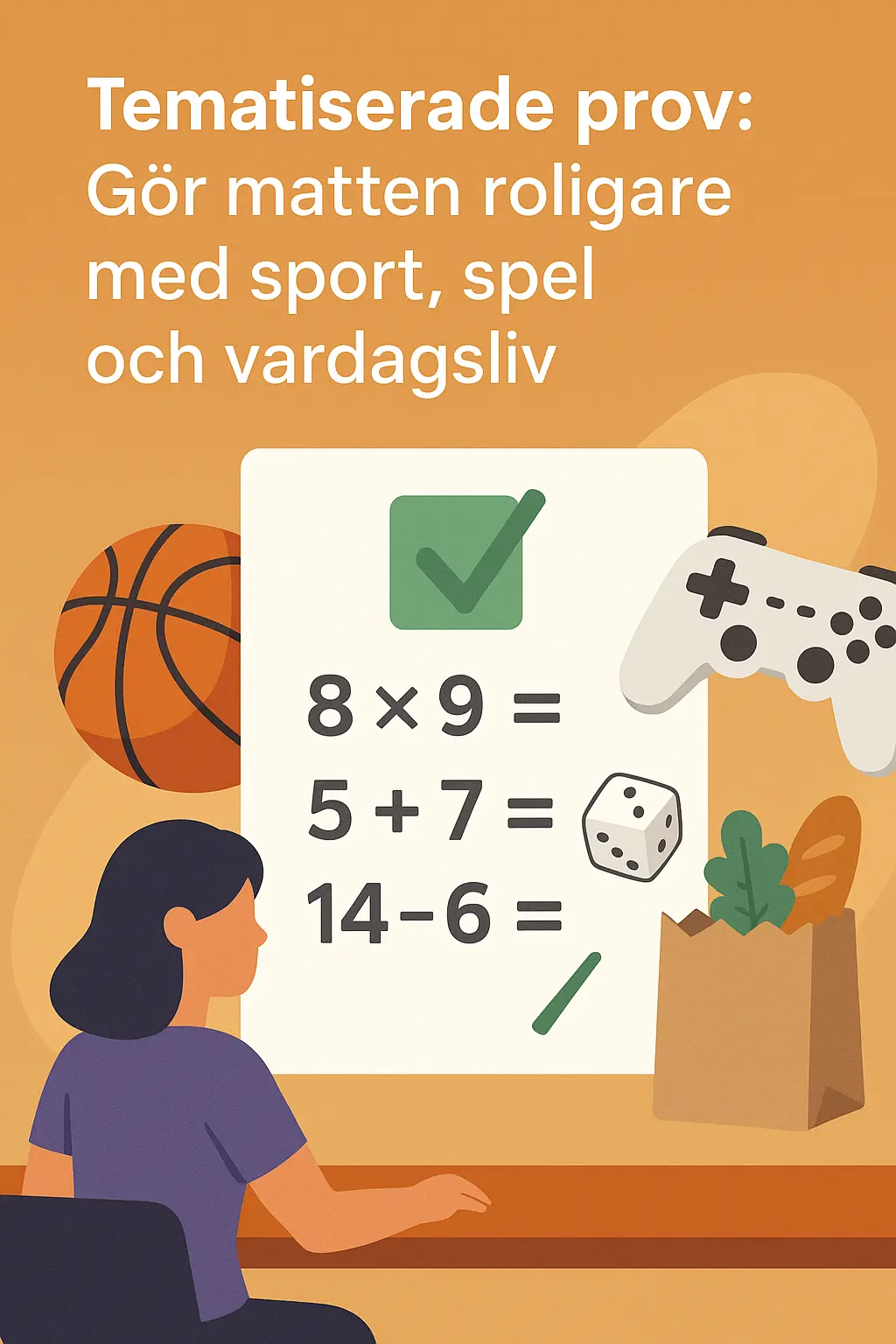Tematiserade prov: Gör matten roligare med sport, spel och vardagsliv